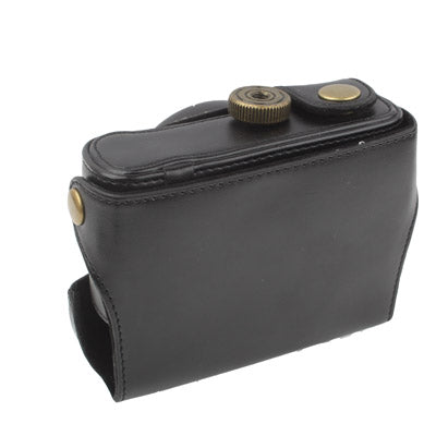 Fixed Focal Leather Camera Case Bag for Panasonic GF2 (Black)