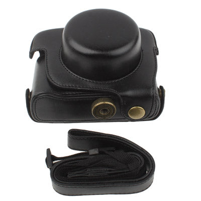 Fixed Focal Leather Camera Case Bag for Panasonic GF2 (Black)