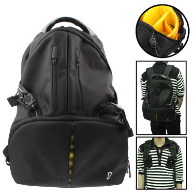 SLR Camera / Notebook / Laptop Travel Backpack with Waterproof Cover(Black)