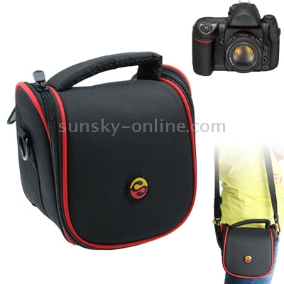 Portable Digital Camera Cloth Texture Leather Bag with Strap, Size: 150x115x135mm