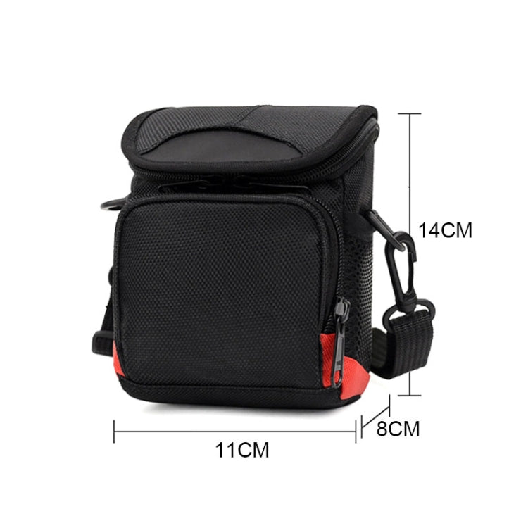 Universal Mini Digital Cloth Camera Bag with Strap, Size: 115 x 105 x 155mm(Black)