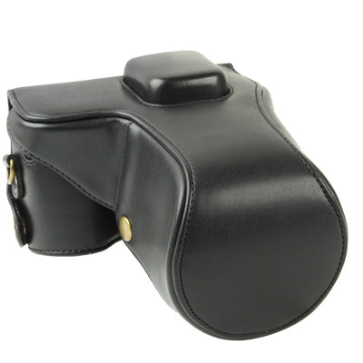 Digital Leather Camera Case Bag with Strap for Samsung NX300