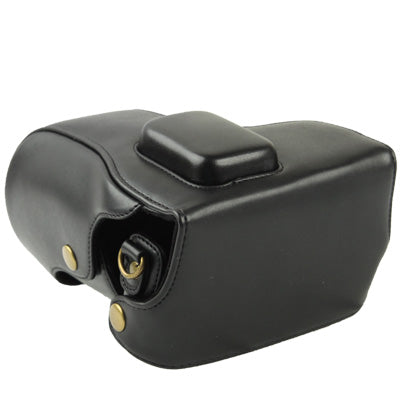 Digital Leather Camera Case Bag with Strap for Samsung NX300