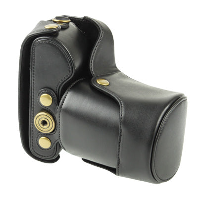 Digital Leather Camera Case Bag with Strap for Samsung NX300