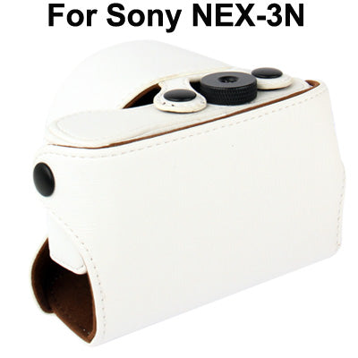 Digital Leather Camera Case Bag with Strap for Sony NEX-3N