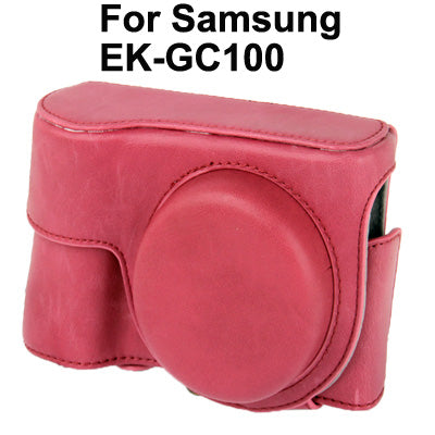 Digital Leather Camera Case Bag with Strap for Samsung EK-GC100