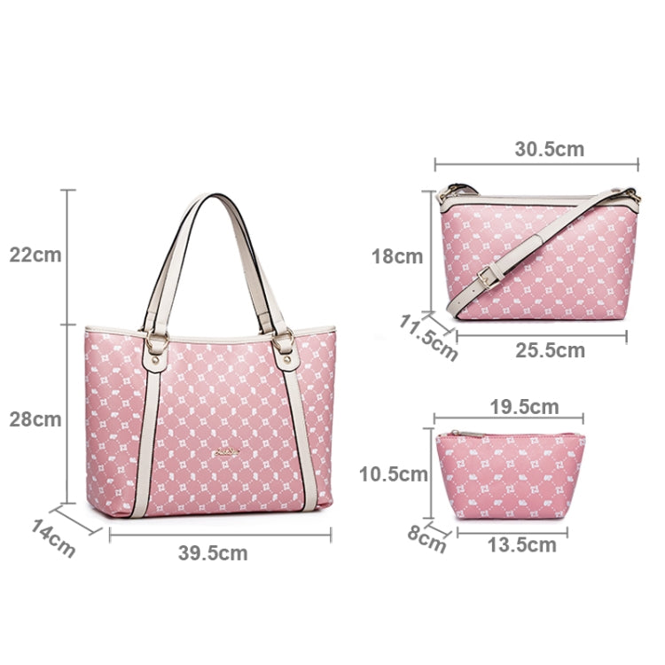 Just Star Fashion Elegant PU Leather Shoulder Bag Combination Set(Orange)