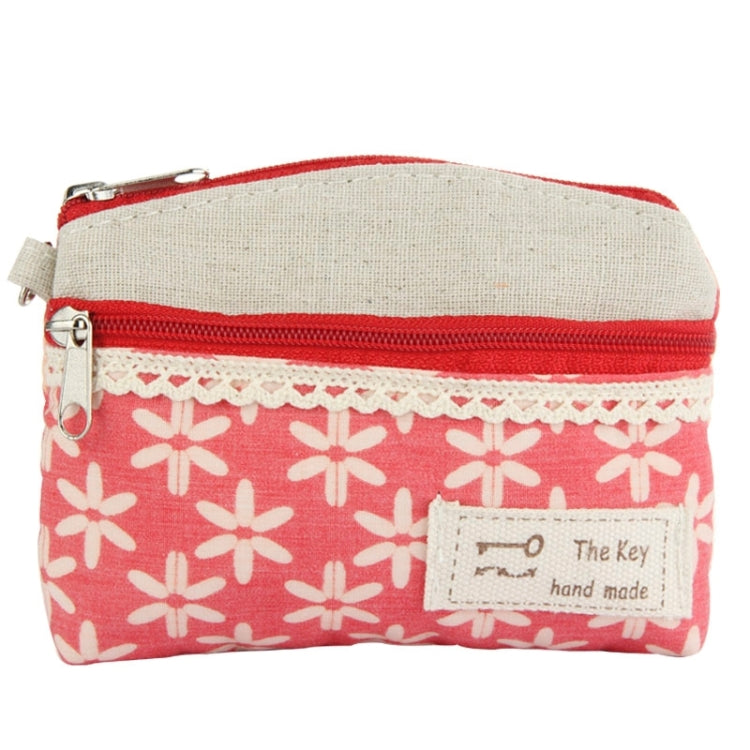 Six Leaves Grass Pattern Cloth Carrying Bag with Lace & Wrist Strap, Size: 12cm x 8cm