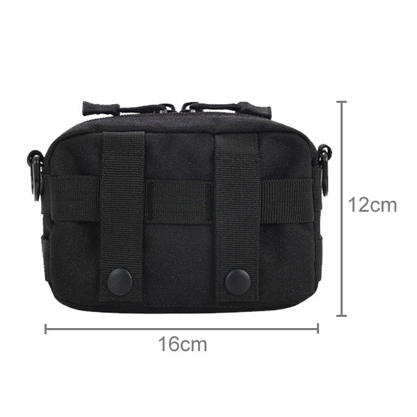 Multi-function Waterproof High Density Strong Nylon Fabric Horizontal Style Toolkit / Accessories Bag(Black)