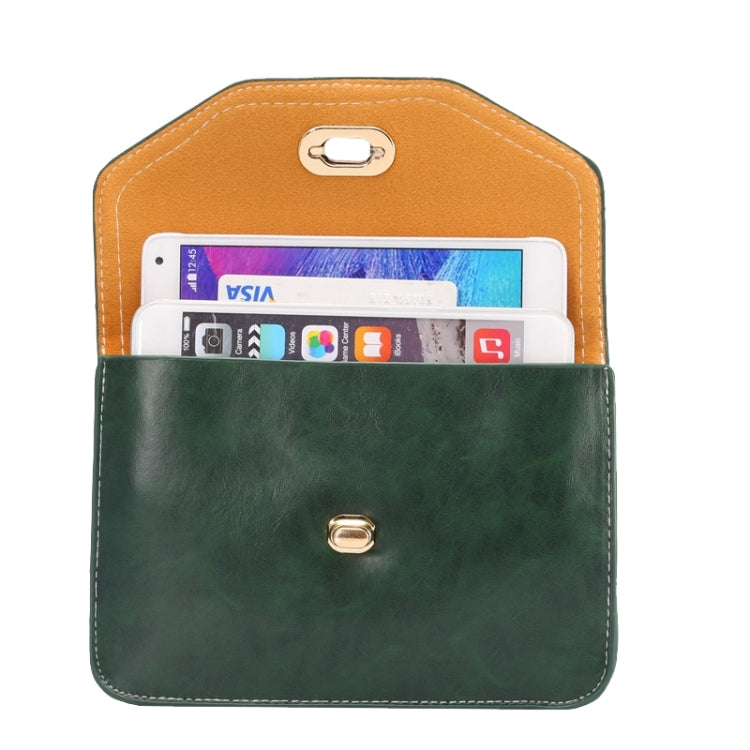 6.3 Inch Universal Crazy Horse Texture Lock Shoulder Bag for iPhone 6 Plus & 6S Plus / Galaxy Note 4 / S6 / Mega 6.3