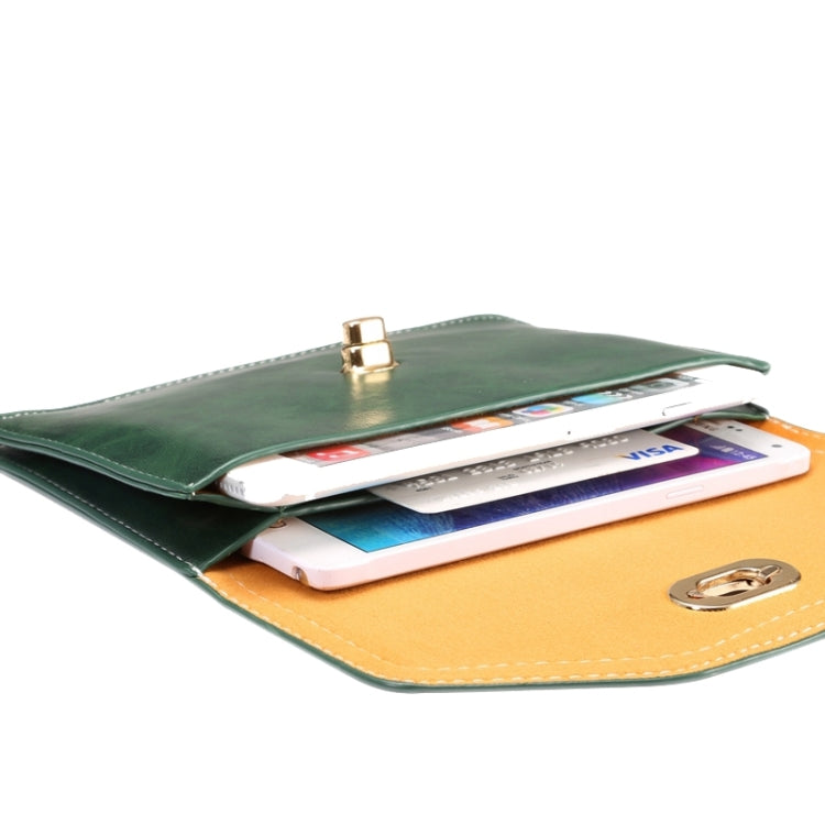 6.3 Inch Universal Crazy Horse Texture Lock Shoulder Bag for iPhone 6 Plus & 6S Plus / Galaxy Note 4 / S6 / Mega 6.3