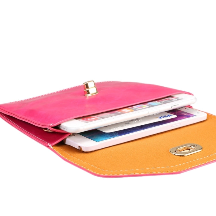 6.3 Inch Universal Crazy Horse Texture Lock Shoulder Bag for iPhone 6 Plus & 6S Plus / Galaxy Note 4 / S6 / Mega 6.3