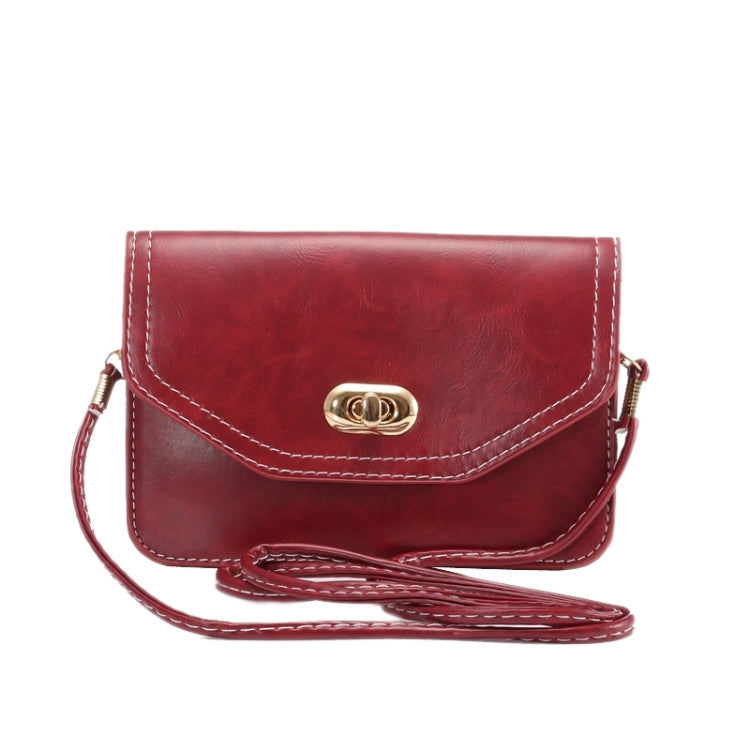 6.3 Inch Universal Crazy Horse Texture Lock Shoulder Bag for iPhone 6 Plus & 6S Plus / Galaxy Note 4 / S6 / Mega 6.3