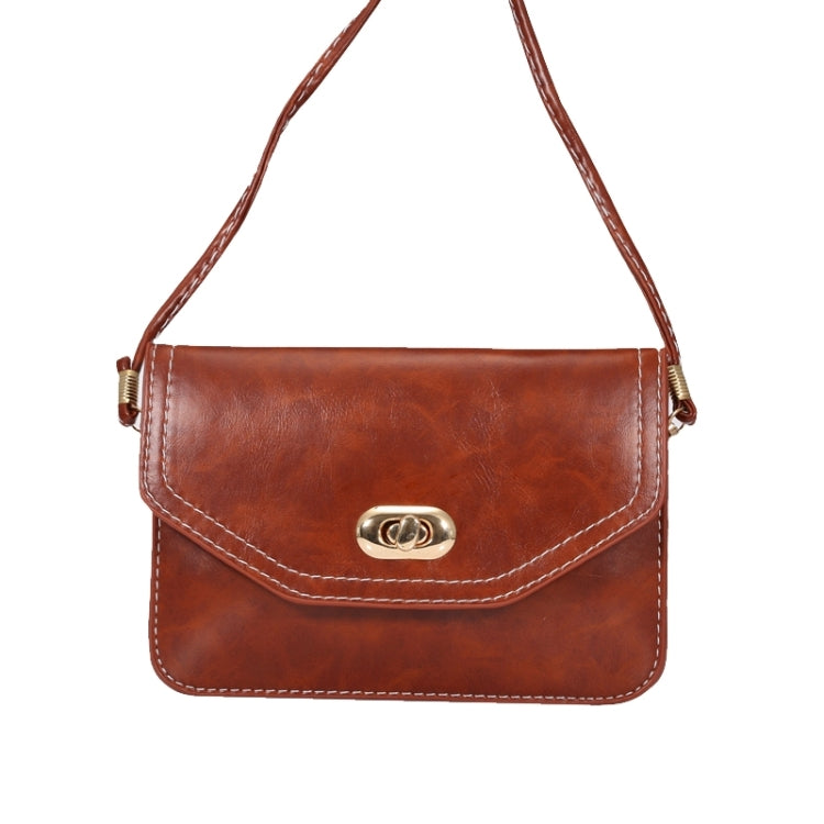 6.3 Inch Universal Crazy Horse Texture Lock Shoulder Bag for iPhone 6 Plus & 6S Plus / Galaxy Note 4 / S6 / Mega 6.3