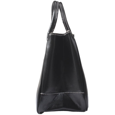 Stylish Female Commuter PU Leather Handbag (Black)