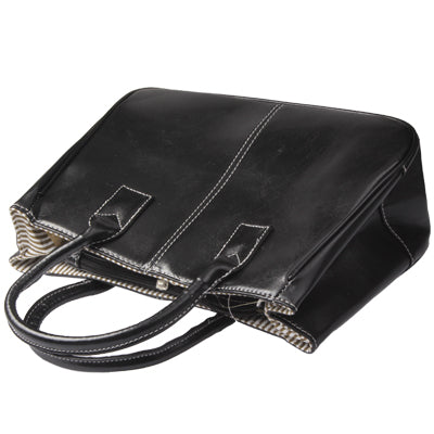 Stylish Female Commuter PU Leather Handbag (Black)
