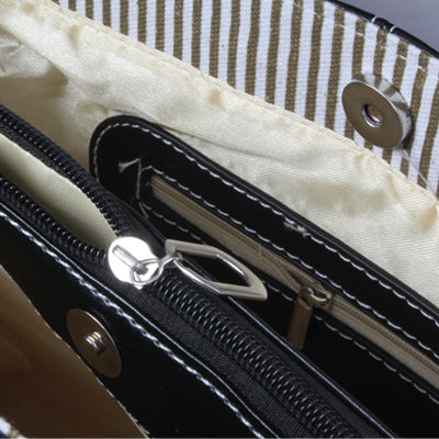 Stylish Female Commuter PU Leather Handbag (Black)