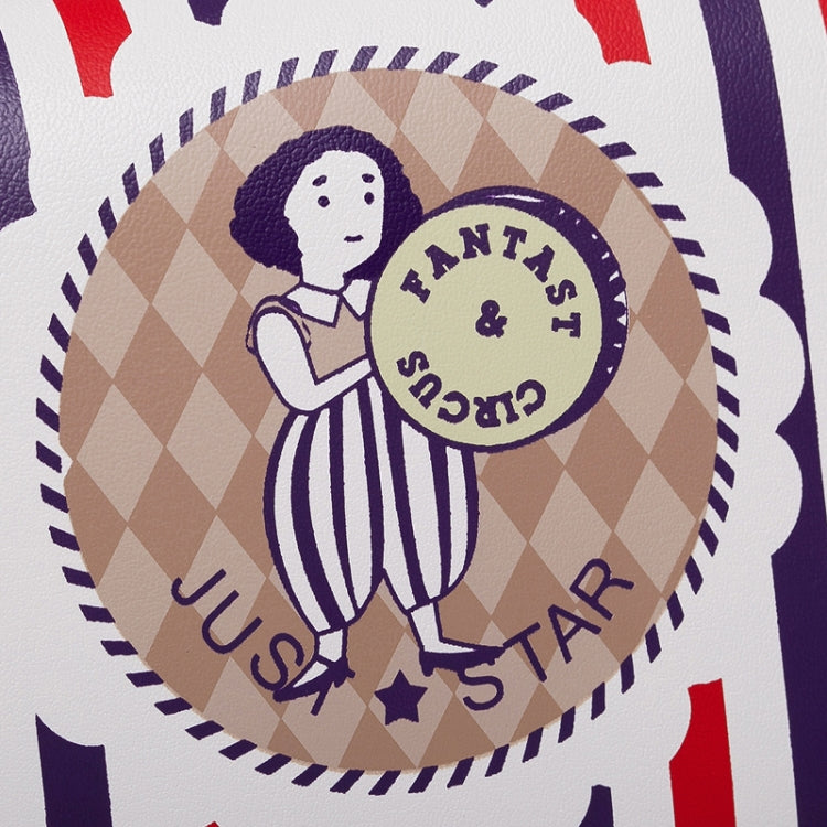 Just Star 3-fold Dreamlike Pattern Printing Long Wallet(Purple)