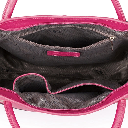 Stylish Genuine Leather Handbag / Single-shoulder Bag (Magenta)