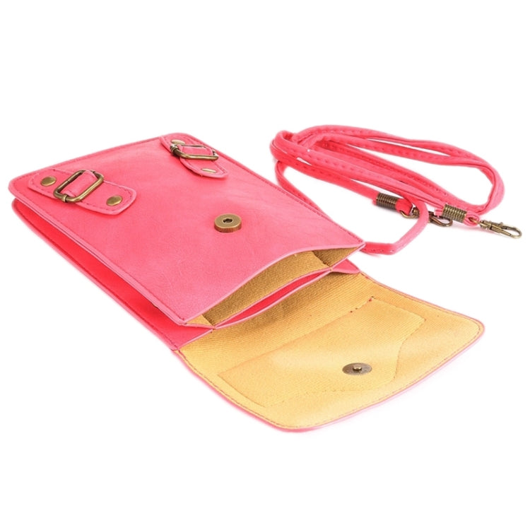 6.3 Inch Universal Fashionable Cowhide Texture Vertical Three Layer Multi-function Leather Shoulder Bag for iPhone X & iPhone 6 Plus