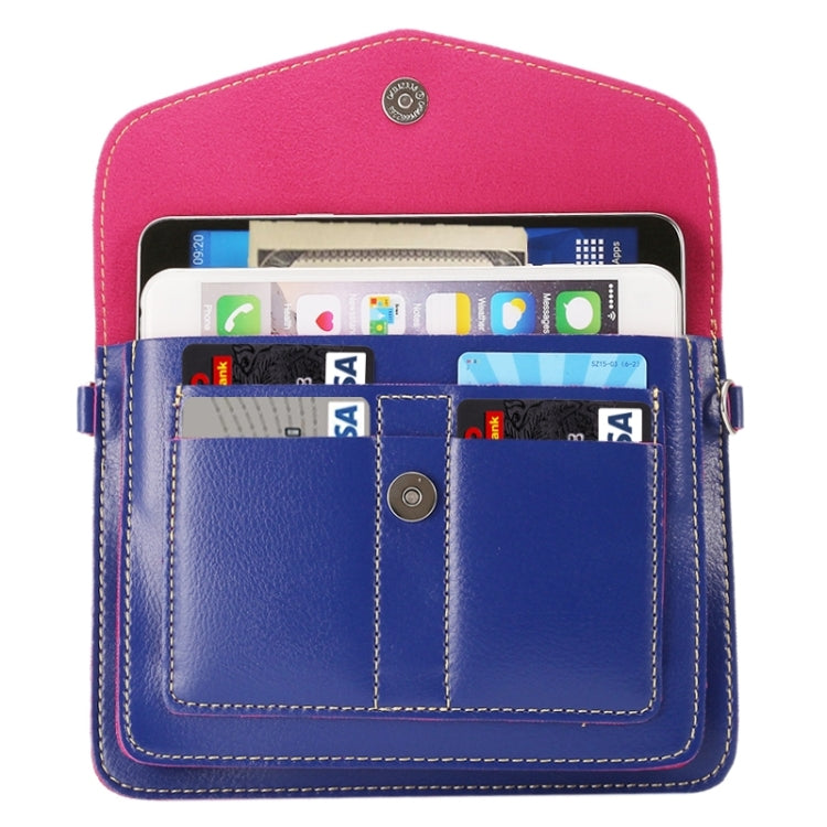 6.3 Inch Universal Fashionable Vertical Four Layers Multi-function Leather Shoulder Bag with Card Slots for iPhone X & iPhone 6 Plus & 6S Plus, Galaxy S7 Edge & Note 5 / N920 & S6 Edge Plus / G928 & A8 / A800 & Note IV / N910, Strap Length: 180cm