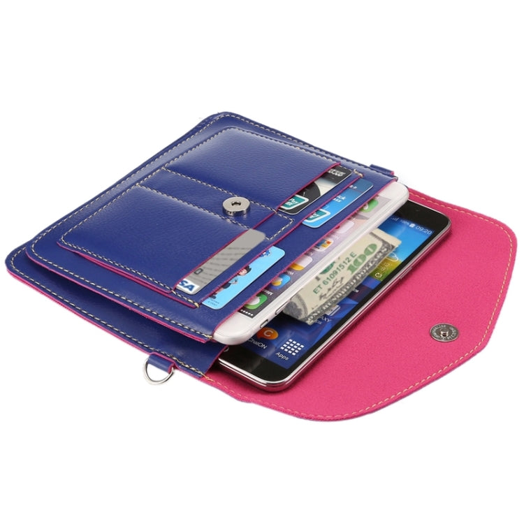 6.3 Inch Universal Fashionable Vertical Four Layers Multi-function Leather Shoulder Bag with Card Slots for iPhone X & iPhone 6 Plus & 6S Plus, Galaxy S7 Edge & Note 5 / N920 & S6 Edge Plus / G928 & A8 / A800 & Note IV / N910, Strap Length: 180cm