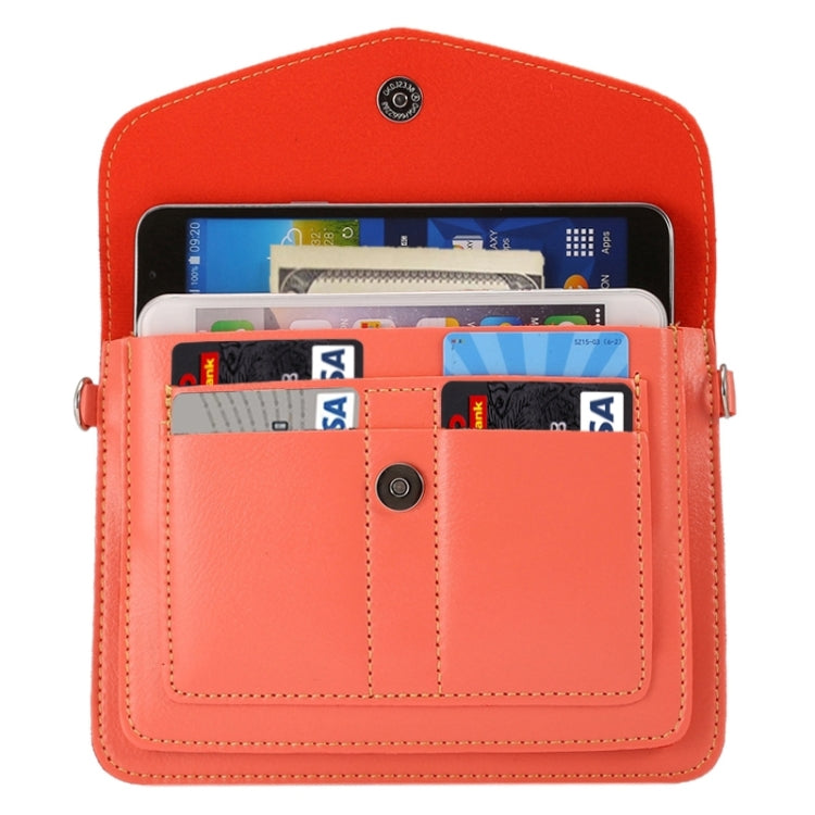 6.3 Inch Universal Fashionable Vertical Four Layers Multi-function Leather Shoulder Bag with Card Slots for iPhone X & iPhone 6 Plus & 6S Plus, Galaxy S7 Edge & Note 5 / N920 & S6 Edge Plus / G928 & A8 / A800 & Note IV / N910, Strap Length: 180cm