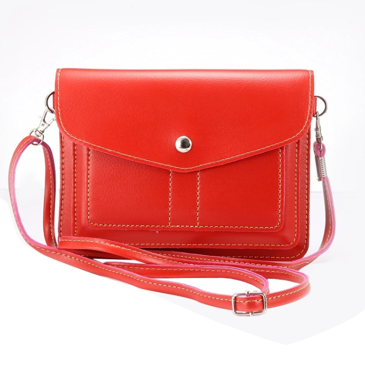6.3 Inch Universal Fashionable Vertical Four Layers Multi-function Leather Shoulder Bag with Card Slots for iPhone X & iPhone 6 Plus & 6S Plus, Galaxy S7 Edge & Note 5 / N920 & S6 Edge Plus / G928 & A8 / A800 & Note IV / N910, Strap Length: 180cm