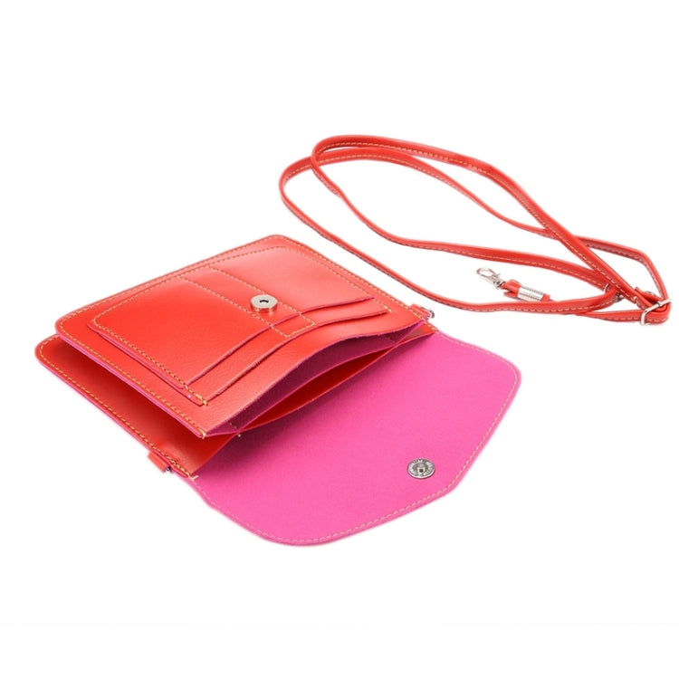 6.3 Inch Universal Fashionable Vertical Four Layers Multi-function Leather Shoulder Bag with Card Slots for iPhone X & iPhone 6 Plus & 6S Plus, Galaxy S7 Edge & Note 5 / N920 & S6 Edge Plus / G928 & A8 / A800 & Note IV / N910, Strap Length: 180cm
