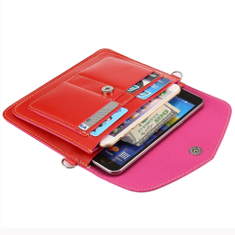 6.3 Inch Universal Fashionable Vertical Four Layers Multi-function Leather Shoulder Bag with Card Slots for iPhone X & iPhone 6 Plus & 6S Plus, Galaxy S7 Edge & Note 5 / N920 & S6 Edge Plus / G928 & A8 / A800 & Note IV / N910, Strap Length: 180cm