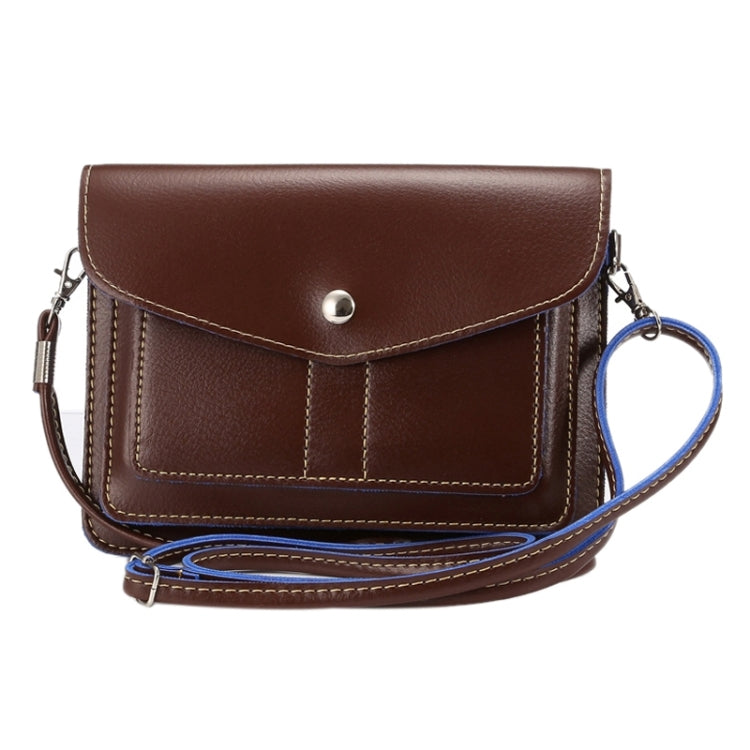 6.3 Inch Universal Fashionable Vertical Four Layers Multi-function Leather Shoulder Bag with Card Slots for iPhone X & iPhone 6 Plus & 6S Plus, Galaxy S7 Edge & Note 5 / N920 & S6 Edge Plus / G928 & A8 / A800 & Note IV / N910, Strap Length: 180cm