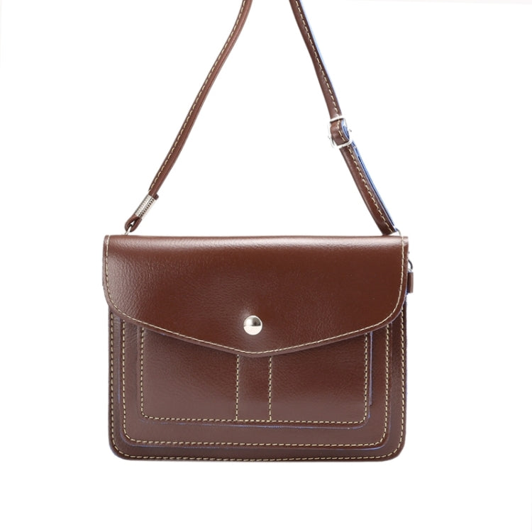 6.3 Inch Universal Fashionable Vertical Four Layers Multi-function Leather Shoulder Bag with Card Slots for iPhone X & iPhone 6 Plus & 6S Plus, Galaxy S7 Edge & Note 5 / N920 & S6 Edge Plus / G928 & A8 / A800 & Note IV / N910, Strap Length: 180cm