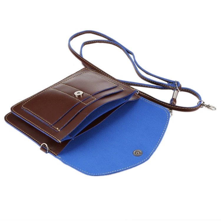 6.3 Inch Universal Fashionable Vertical Four Layers Multi-function Leather Shoulder Bag with Card Slots for iPhone X & iPhone 6 Plus & 6S Plus, Galaxy S7 Edge & Note 5 / N920 & S6 Edge Plus / G928 & A8 / A800 & Note IV / N910, Strap Length: 180cm