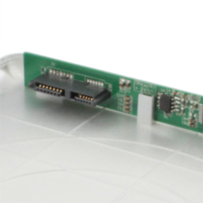 USB 2.0 External 12.7mm CD/DVD SATA Port Inhaled Drive Box,Silver(Silver)