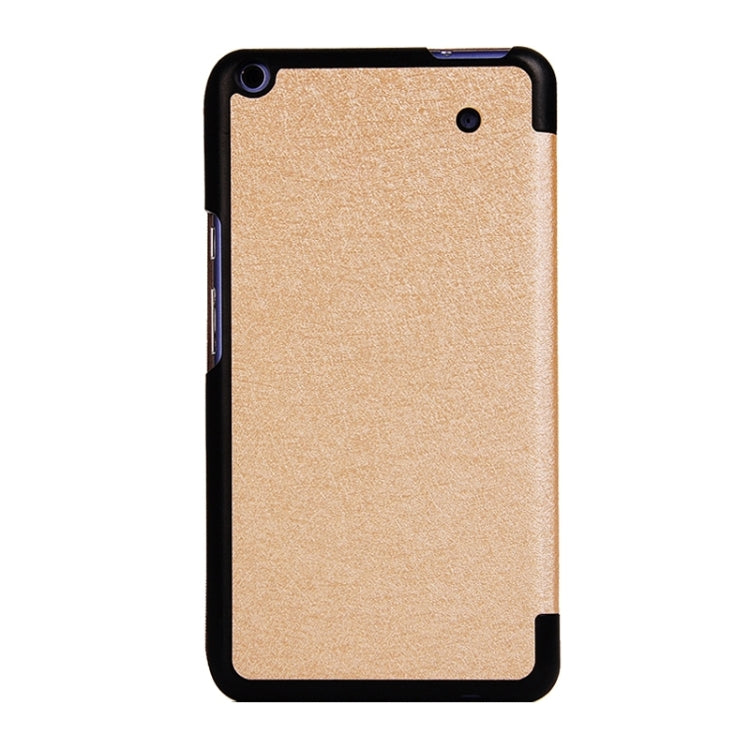 Silk Texture Leather Case with 3-folding Holder for Acer Iconia Talk S / A1-724