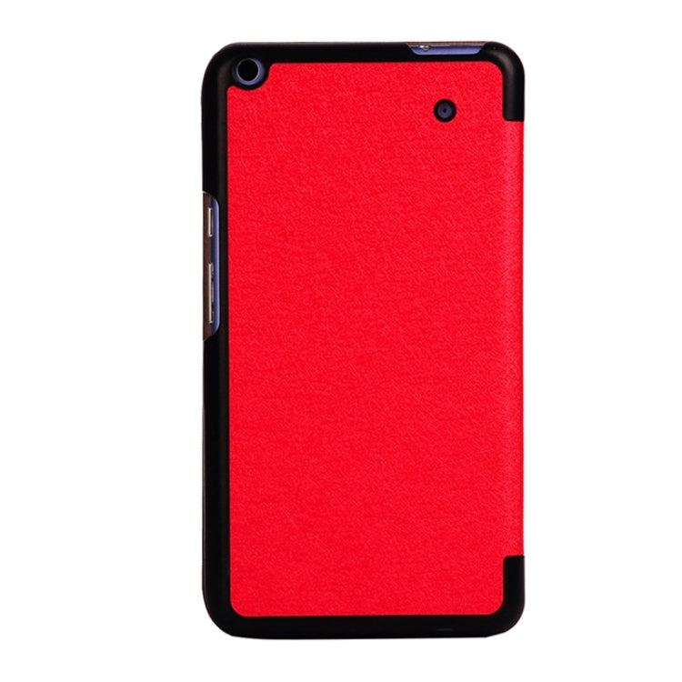 Silk Texture Leather Case with 3-folding Holder for Acer Iconia Talk S / A1-724