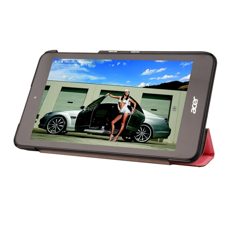 Crazy Horse Texture Leather Case with 3-folding Holder for Acer Iconia One 7 B1-750