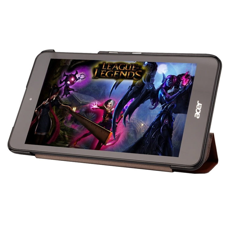 Crazy Horse Texture Leather Case with 3-folding Holder for Acer Iconia One 7 B1-750