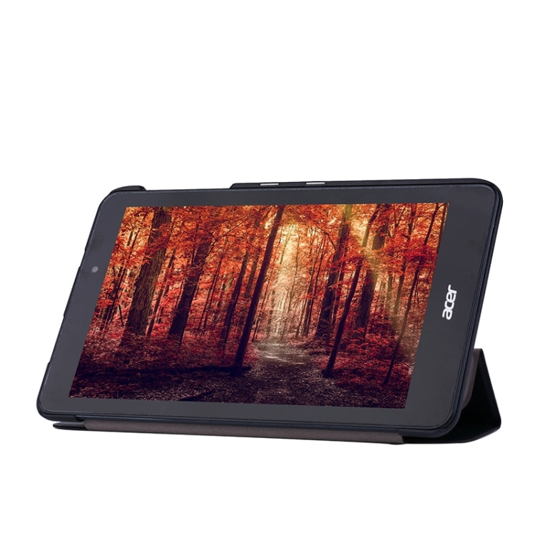 Crazy Horse Texture Leather Case with 3-folding Holder for Acer Iconia One 8 / B1-810