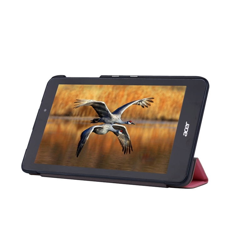 Crazy Horse Texture Leather Case with 3-folding Holder for Acer Iconia One 8 / B1-810