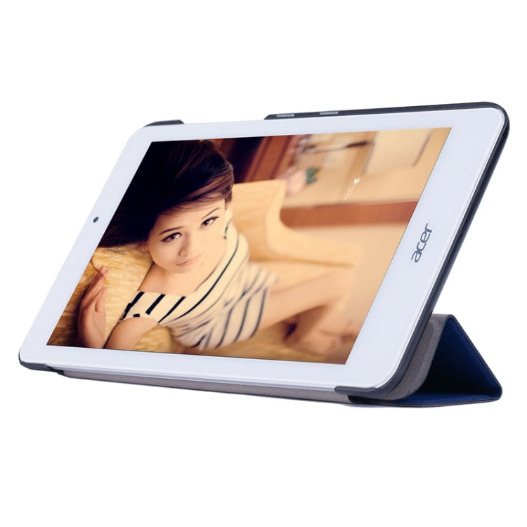 Crazy Horse Texture Leather Case with 3-folding Holder for Acer Inconia Tab 8 / W1-810