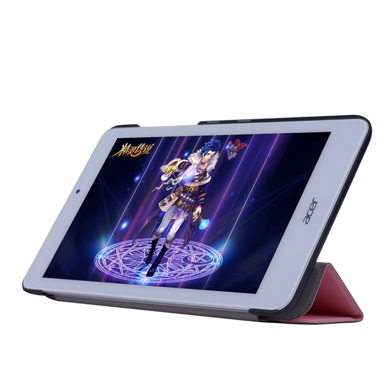 Crazy Horse Texture Leather Case with 3-folding Holder for Acer Inconia Tab 8 / W1-810