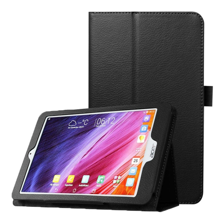 Litchi Texture Horizontal Flip Leather Case with Holder for Acer Iconia One 8 B1-820