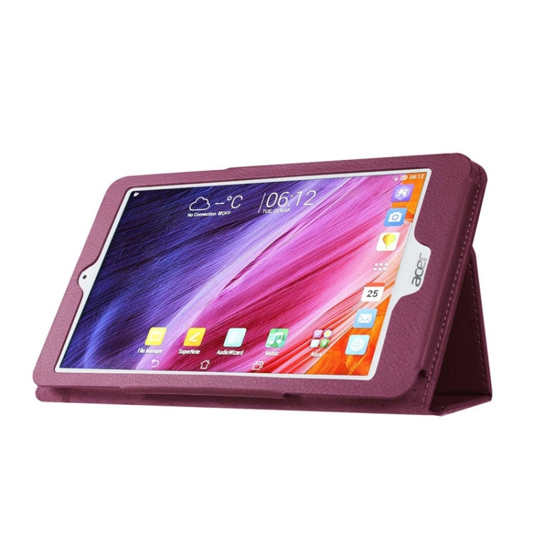 Litchi Texture Horizontal Flip Leather Case with Holder for Acer Iconia One 8 B1-820