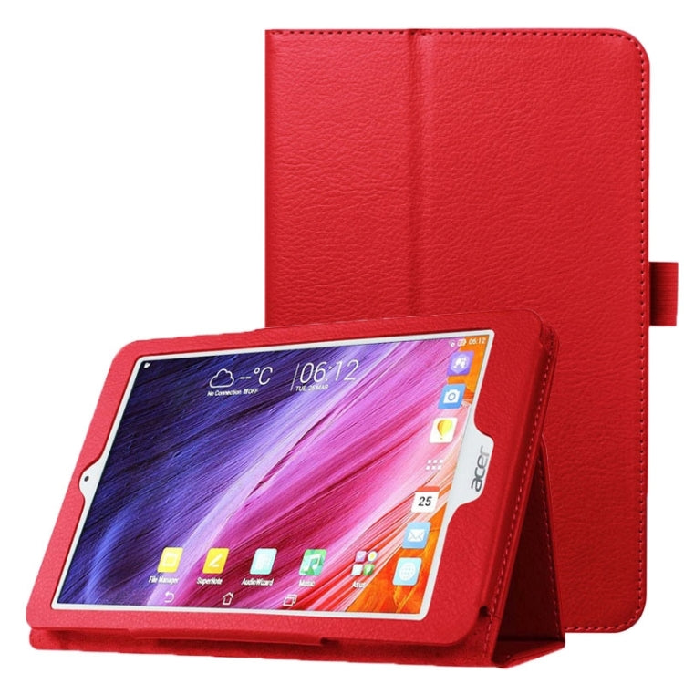 Litchi Texture Horizontal Flip Leather Case with Holder for Acer Iconia One 8 B1-820