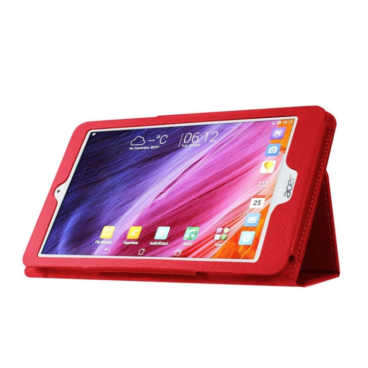 Litchi Texture Horizontal Flip Leather Case with Holder for Acer Iconia One 8 B1-820