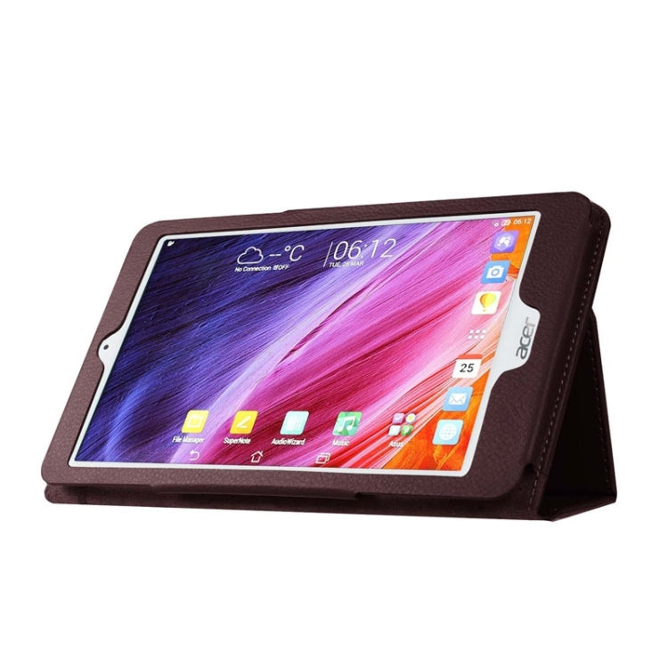 Litchi Texture Horizontal Flip Leather Case with Holder for Acer Iconia One 8 B1-820
