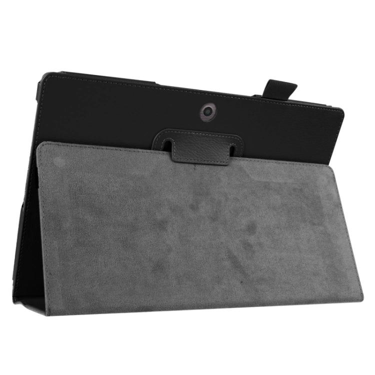 Litchi Texture 2-fold Horizontal Flip Leather Case with Holder for Acer Switch 10E AW3-013