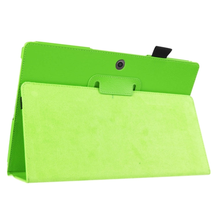 Litchi Texture 2-fold Horizontal Flip Leather Case with Holder for Acer Switch 10E AW3-013