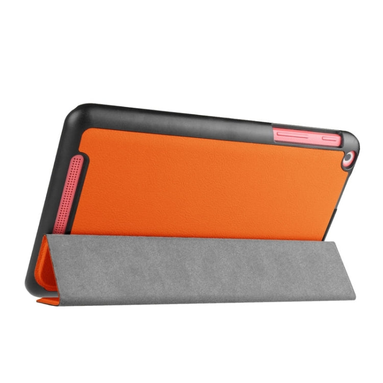 Custer Texture Horizontal Flip Leather Case with 3-folding Holder for Acer Iconia One 8 B1-820